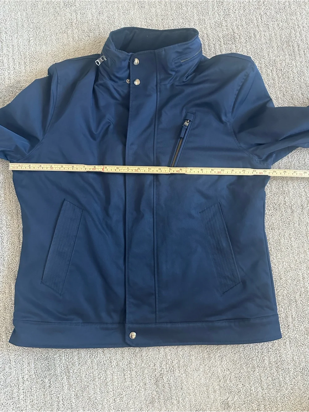 Banana Republic Water-Resistant Insulated Jacket Hidden Hood Men’s XL Navy